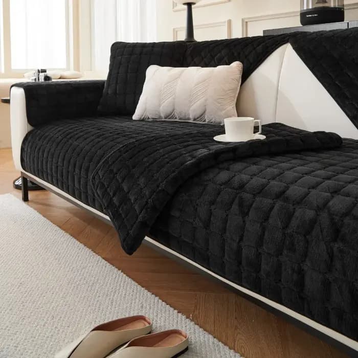 Coussin de canapé en velours épais et chaud