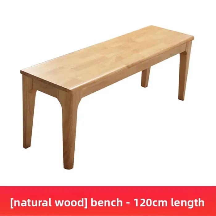 Banc en bois massif, banc de chevet, banc simple et moderne pour changer de chaussures, tabouret rectangulaire nordique pour table à manger domestique