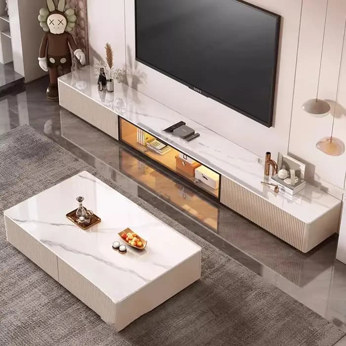 Table Basse Nordique de Luxe au Design Moderne et Simple