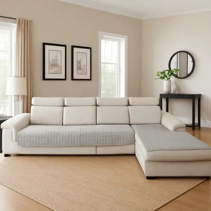 Coussin de canapé en flanelle à carreaux minimaliste