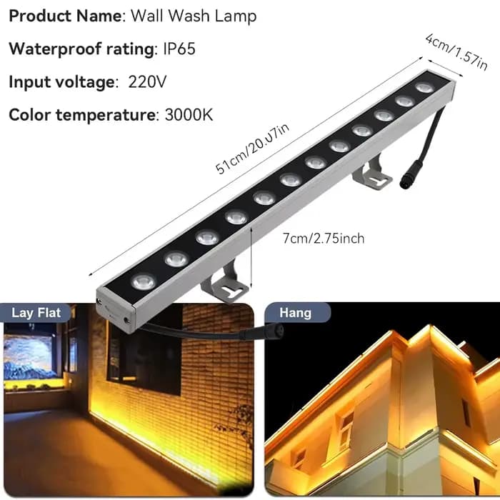 Lumière de rondelle murale AC220V IP65