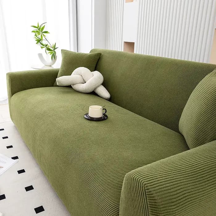 Housse de canapé en velours côtelé épais pour 1/2/3/4 places