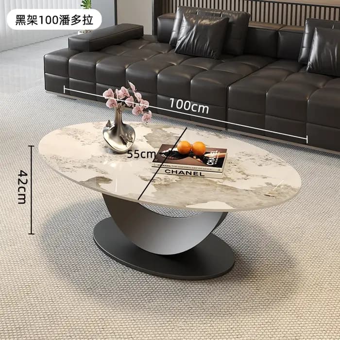 Table basse ovale blanche Design Simple luxe Premium Tables basses centre moderne Mesa De Centro De Sala accessoires De décoration