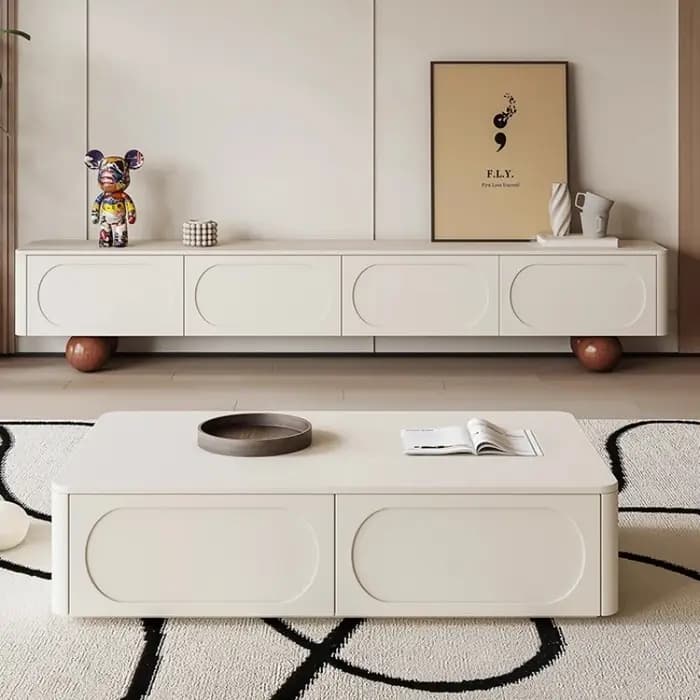 Ornement moderne meuble Tv blanc Design Simple plancher