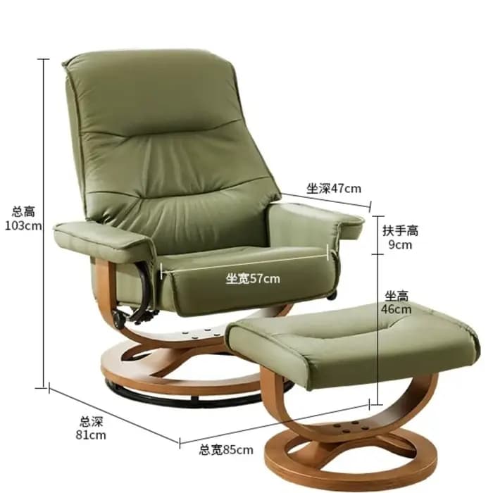 Fauteuils de salon ergonomiques en cuir
