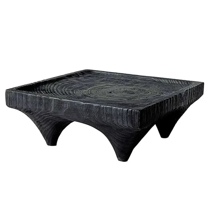Table à thé japonaise carbonisée