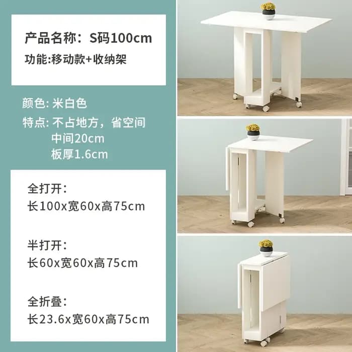 Tables à manger esthétiques françaises avec roulettes, petite Table à manger carrée rustique, Table