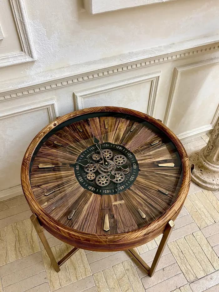 Table basse de rangement transparente