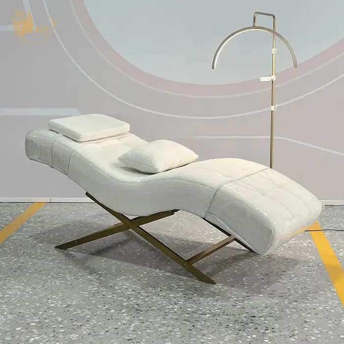 Fauteuil de soin ergonomique incurvé avec dossier capitonné