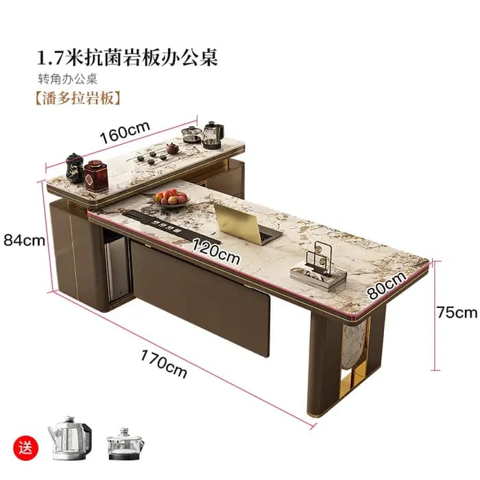 Bureau d'angle Premium sur pied