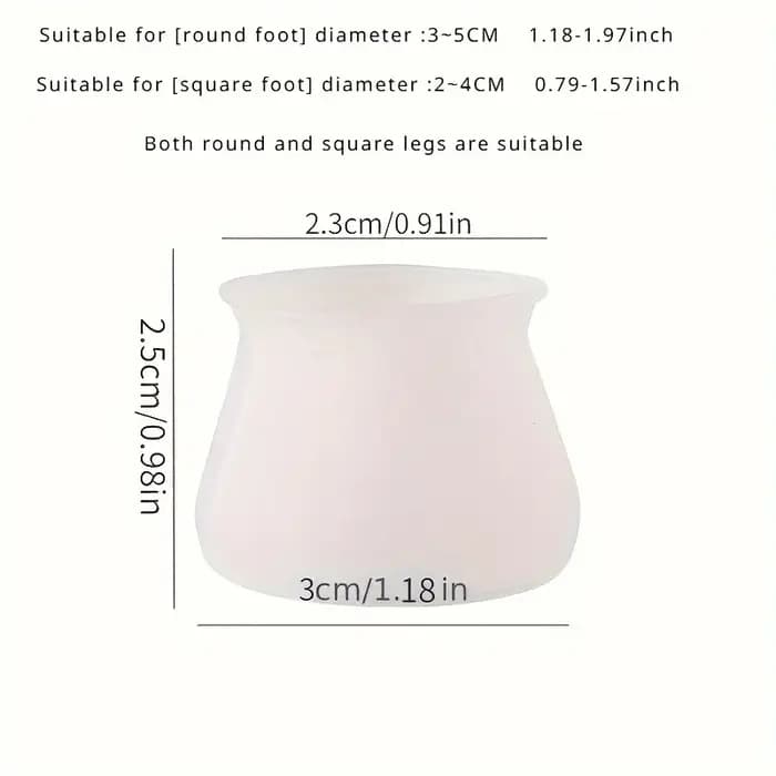 Protecteurs de pieds de meubles 8 pièces, coussinets de protection de sol de chaise antidérapants en