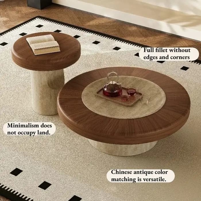 Tables basses rondes en bois