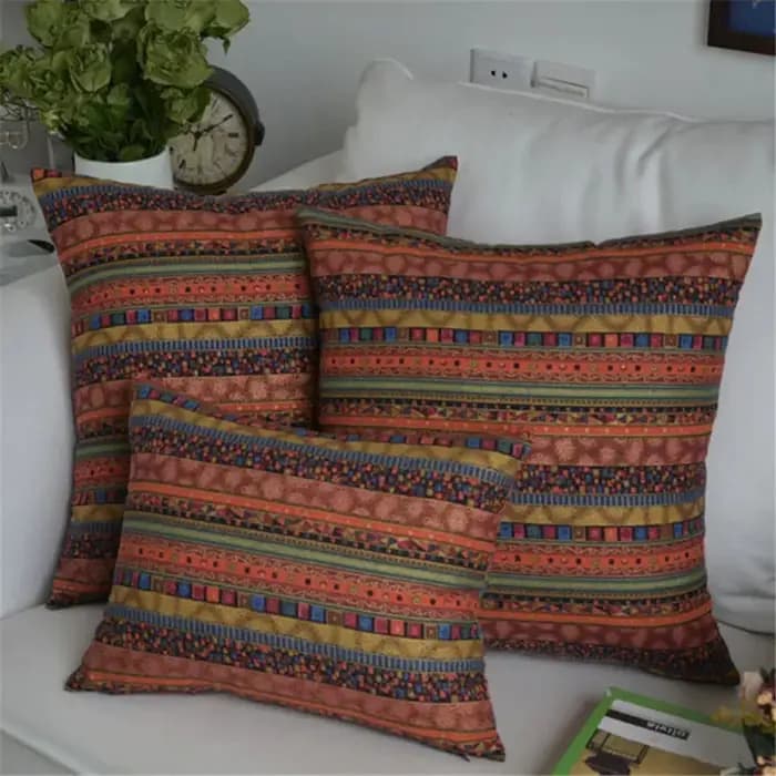 Housse de coussin rétro Vintage pour salon
