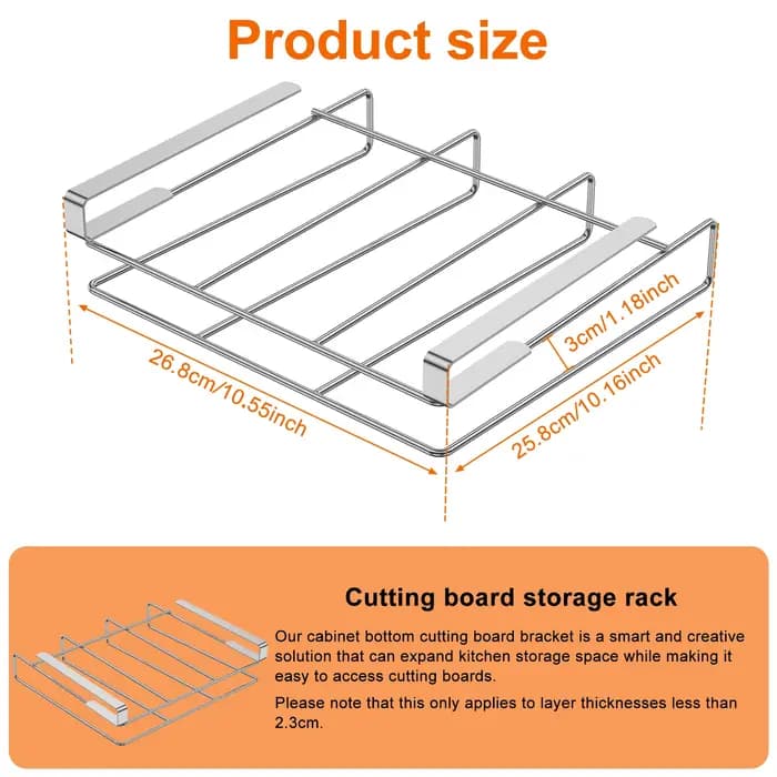 Organisateur de planche à découper sous armoire