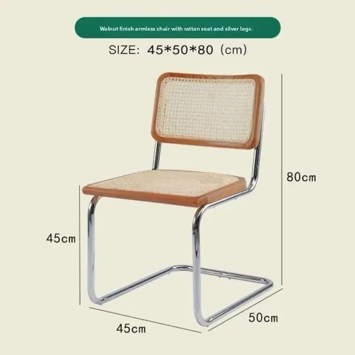 Chaise de salle à manger nordique en rotin