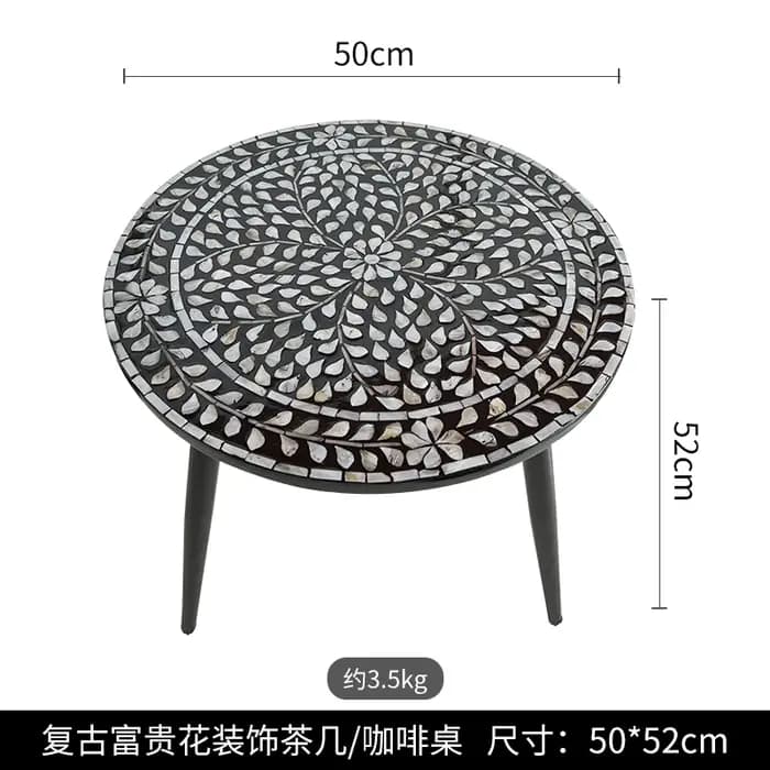 Table basse moderne américaine Design rond Unique Table basse esthétique gain De place mignon Table