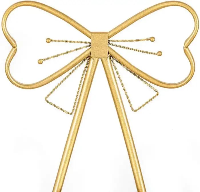 Tabouret de courtoisie avec nœud papillon, chaise de courtoisie rose, coussin en velours, cadre en m