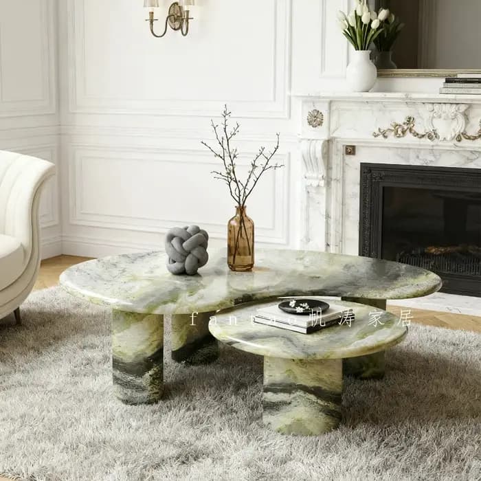 Table basse moderne en marbre nordique