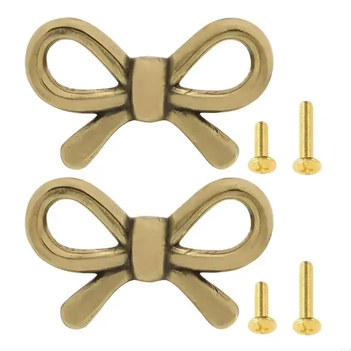 Poignée meuble décorative Simple, bouton commode moderne en métal en forme nœud papillon, traction d