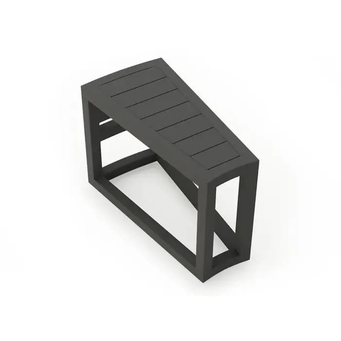 360 ° Ensemble de canapés d'extérieur ronds | Meubles de jardin en aluminium gris foncé | Meub
