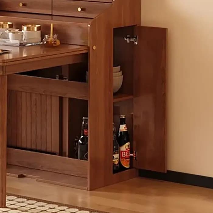 Tables à manger rétro extensibles avec rangement