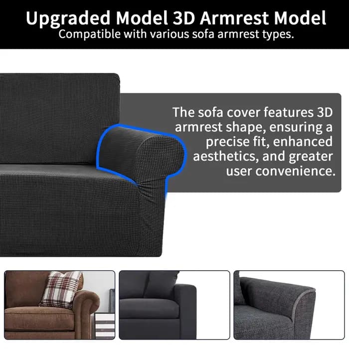 Housse de canapé extensible 1 pièce