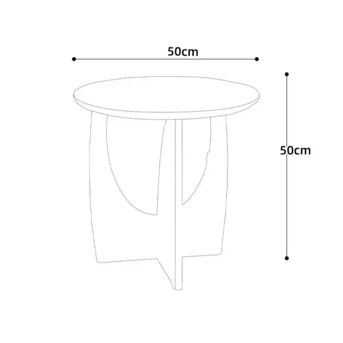 Table d'appoint ronde nordique en bois massif