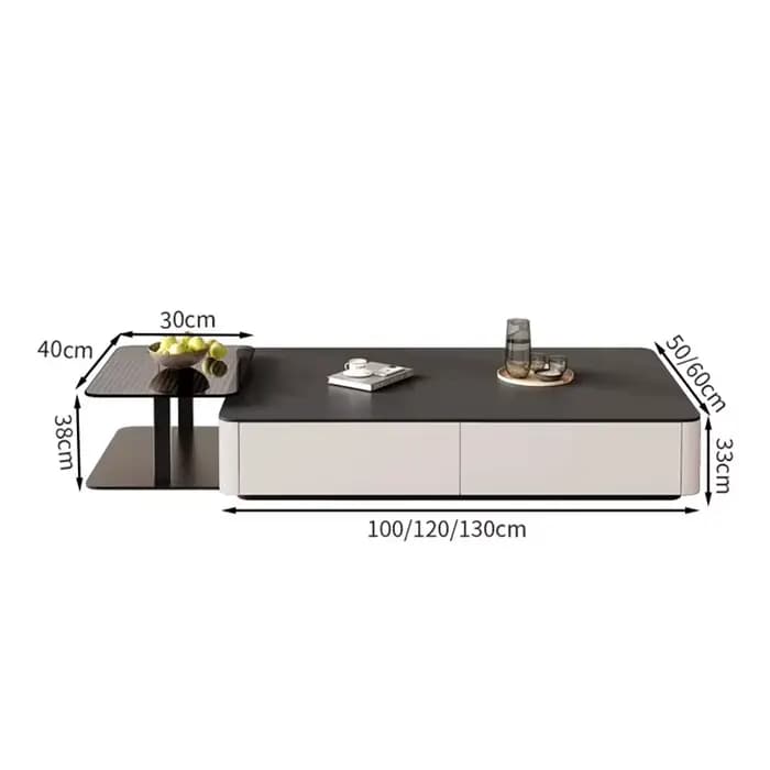 Table basse carrée simple au design nordique