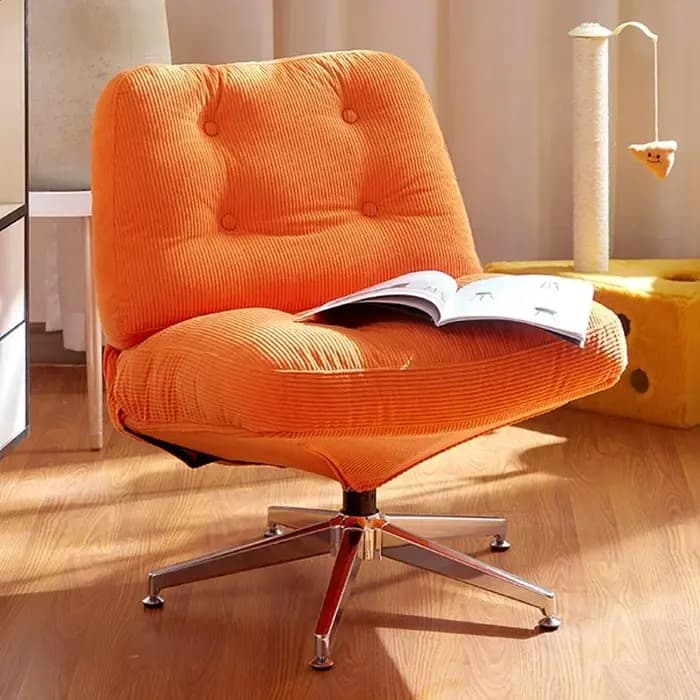 Fauteuil pivotant nordique moderne en métal, ensembles de canapés en velours pour la maison, mobilie