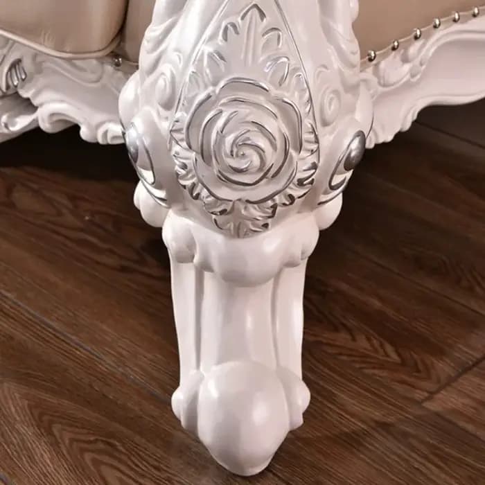 Ensemble de canapés d'angle 3 pièces de luxe européen en cuir pleine fleur de qualité supérieure