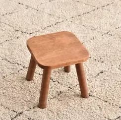 Tabouret empilable en bois massif, chaise de salle à manger, petite table, siège de salon domestique