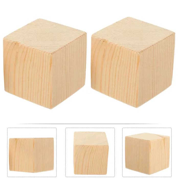 2 pièces rehausseurs de meubles 5x5x5cm pieds de lit en bois