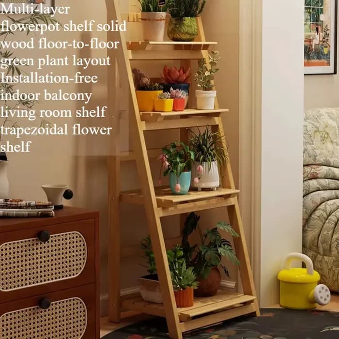 Étagère à plantes en bois