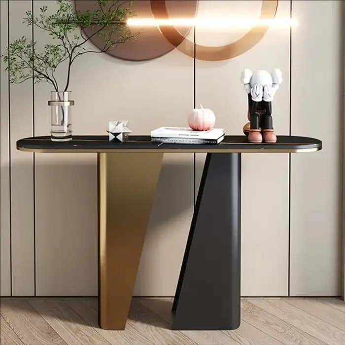 Table console moderne et élégante en métal