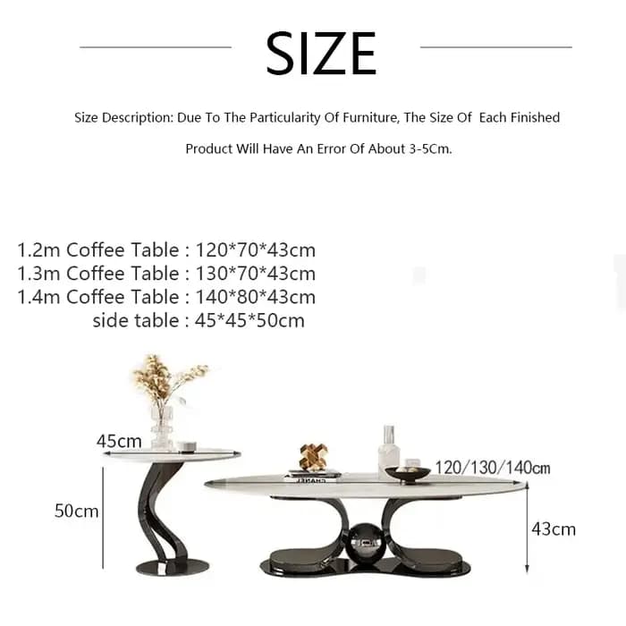 Table basse légère en ardoise de luxe