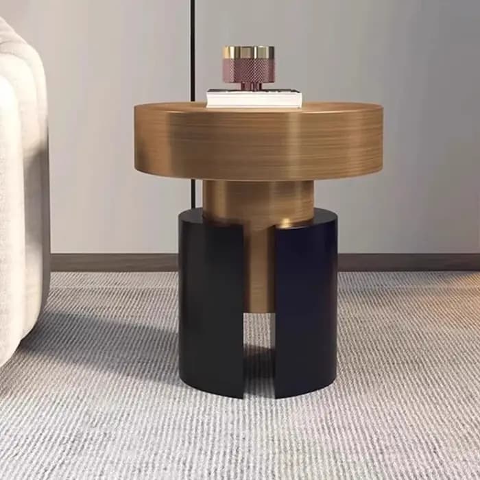 Table basse en métal et acier inoxydable, lumière nordique de luxe, pour petite Table ronde de salon