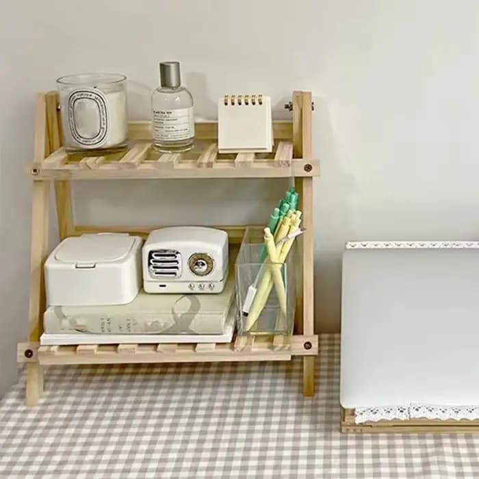 Support de rangement de bureau en bois
