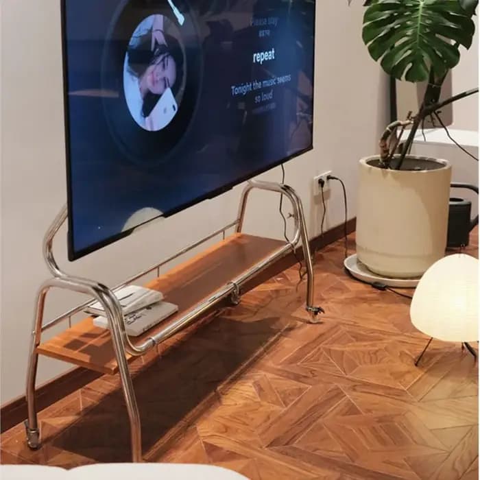 MOMO – support de télévision Mobile en métal et acier inoxydable