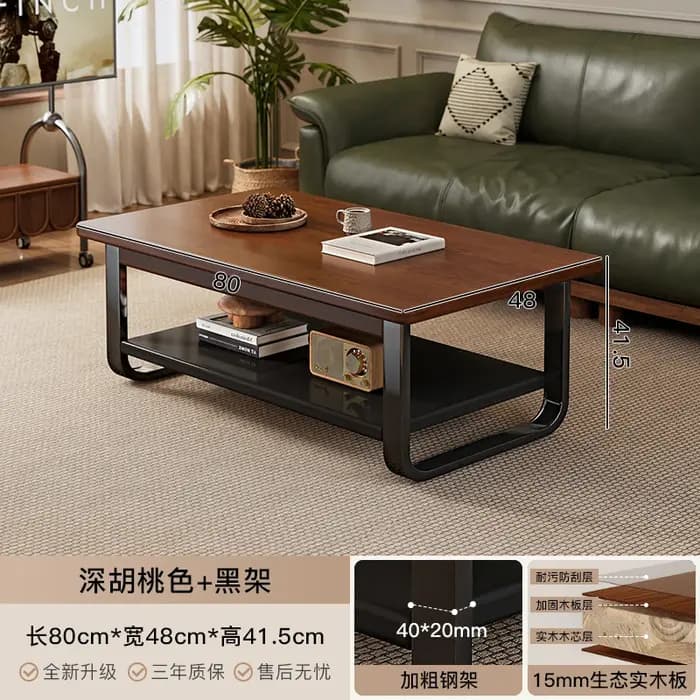 Pieds de luxe Tables basses en métal bois moderne Simple minimaliste Tables basses carrées Glam Uniq