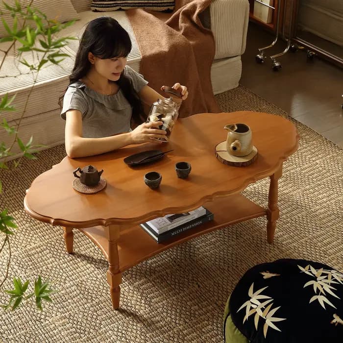 Tables basses classiques européennes Vintage à la mode multifonction rangement