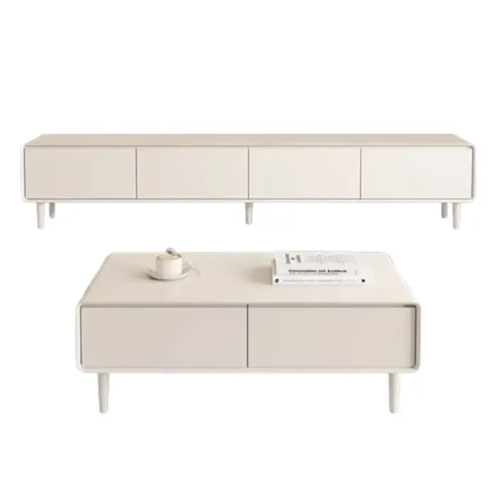 Meuble TV d'angle de luxe minimaliste avec rangement et pieds