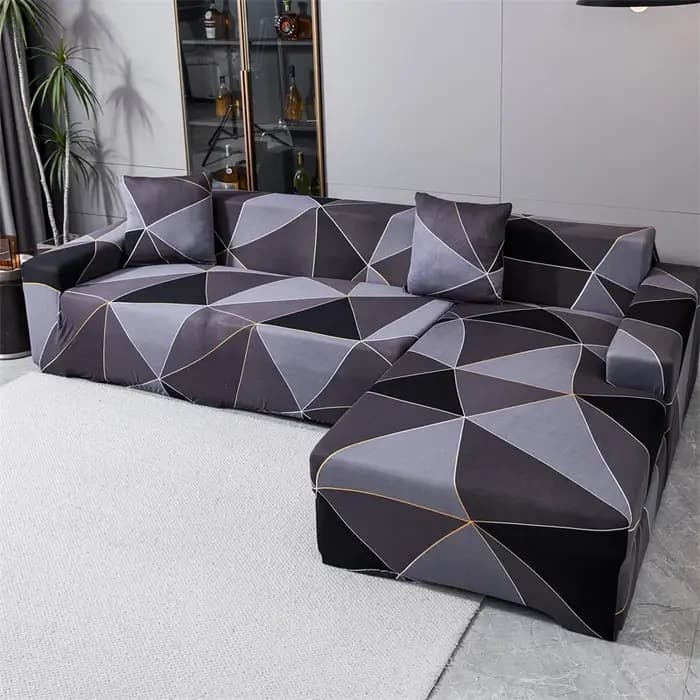 Housses de canapé géométriques pour salon housse de canapé d'angle élastique coin sectionnel en form