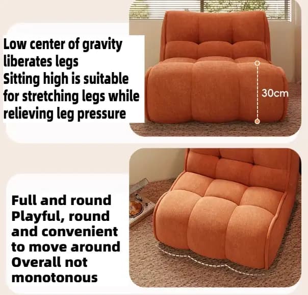 Fauteuil inclinable relaxant individuel en tissu