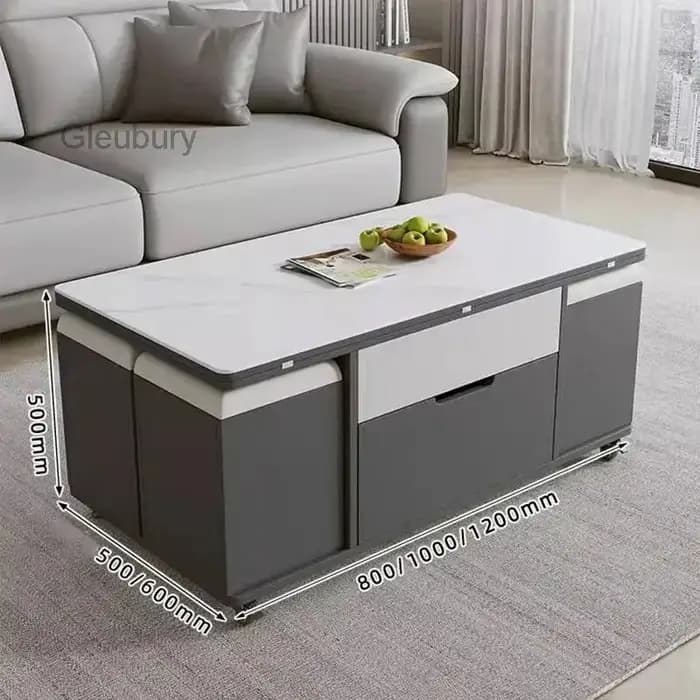 Tables Basses Modernes Multifonctionnelles avec Plateau Relevable et Rangement – Tables à Café Haut de Gamme, Design Unique et Tendance, Meubles Mesa Centro Elevable