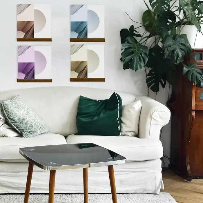 Support mural pour disques vinyles en bois