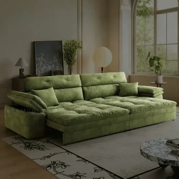Canapé-lit italien confortable pour couple, meubles d'appoint pour le salon