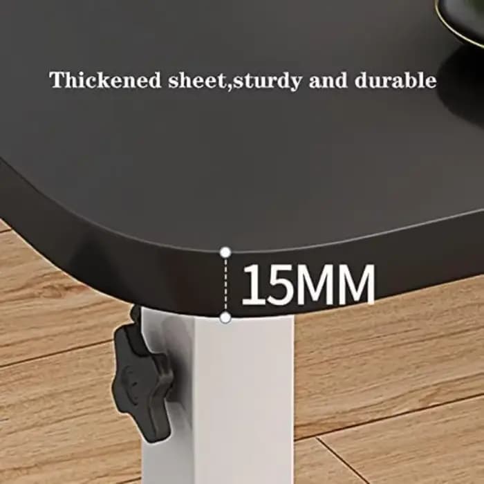 Bureau de chevet, bureau pour ordinateur portable avec tiroirs, 360 ° Planche rotative, doubles ba