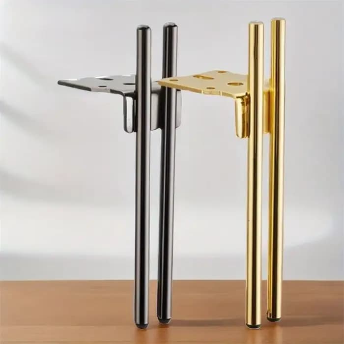 Pieds de meuble modernes en métal à double tube, banc de chevet, accessoires de table de luxe, pieds