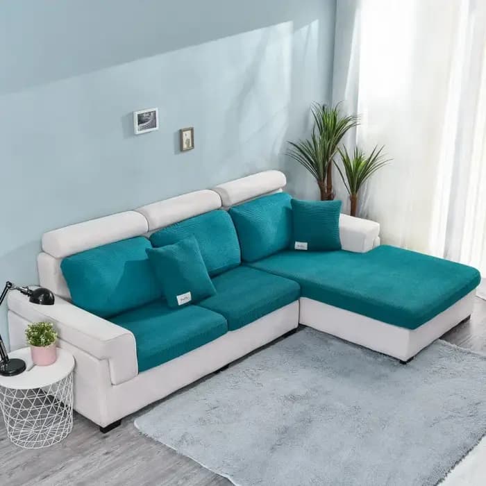 Housse de coussin de siège de canapé en polaire