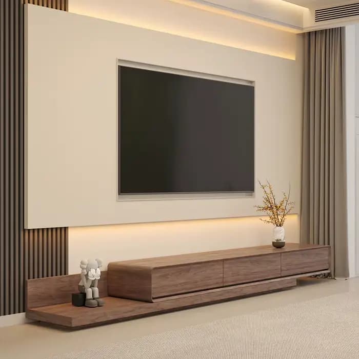 Meuble TV de Luxe avec Tiroirs, Vitrine Simple, Organisateur, Présentoir, Design de Meuble TV, Ornem